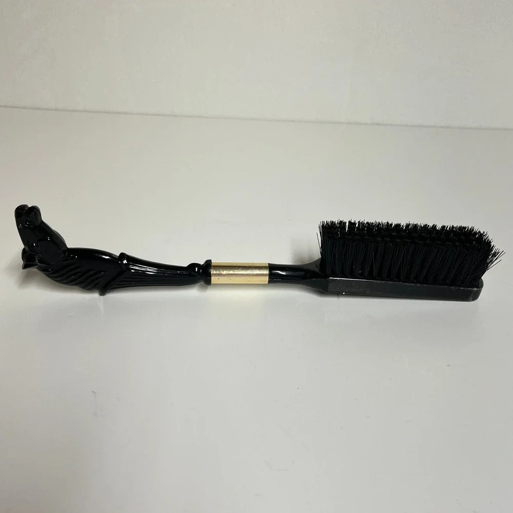 Vintage Equestrian Western Horse Head‎ Lint Brush Black Plastic
